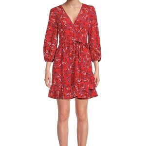 Eliza J Floral Print Belted Dress NWT